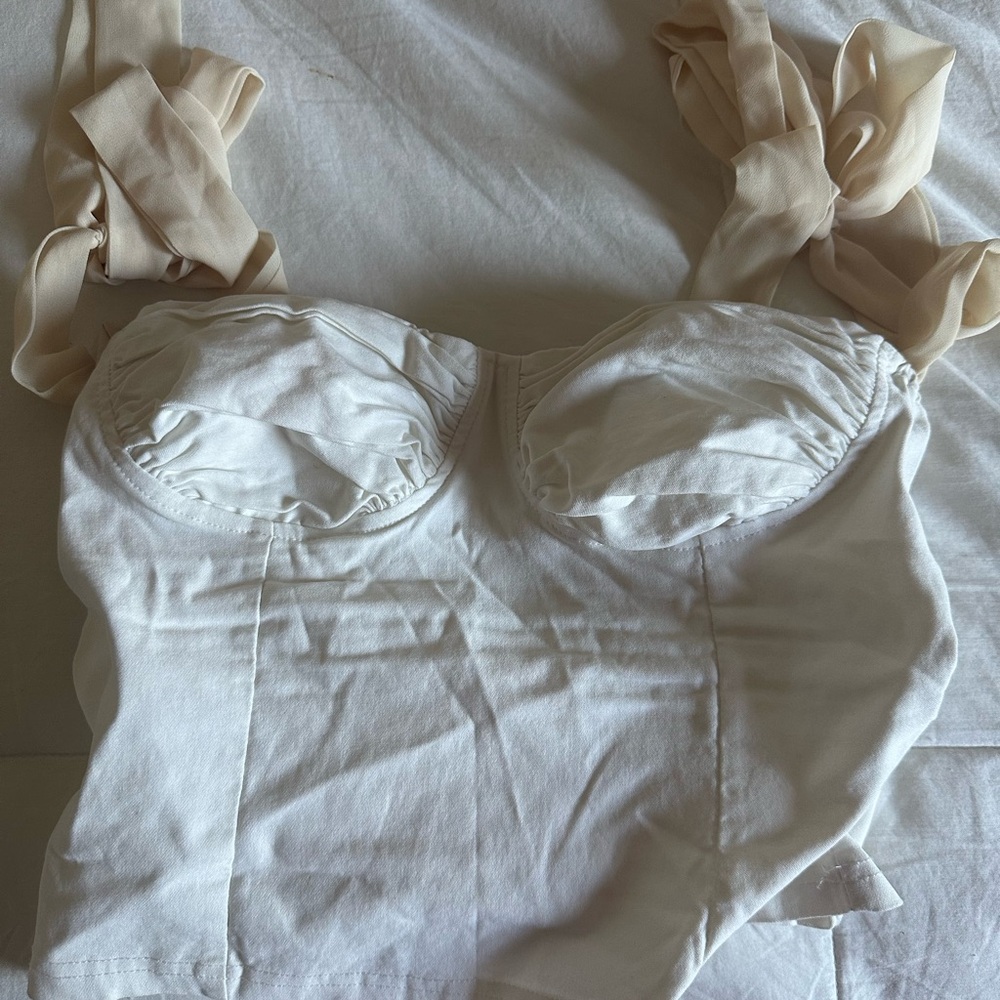 Women's Cream Tie-Shoulder Sleep Cami